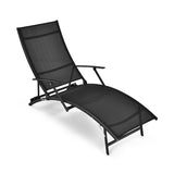 NNECW Foldable Chaise Lounge Chairs with 5-level Adjustable Backrest for Backyard