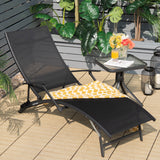 NNECW Foldable Chaise Lounge Chairs with 5-level Adjustable Backrest for Backyard