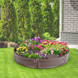NNECW 120 cm Round Sandbox with Waterproof Cover for 3 Kids