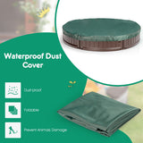 NNECW 120 cm Round Sandbox with Waterproof Cover for 3 Kids