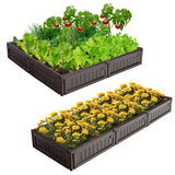 NNECW Raised Garden Bed Outdoor Planter Grow Box with Multiple Combination