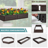 NNECW Raised Garden Bed Outdoor Planter Grow Box with Multiple Combination