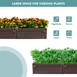 NNECW Raised Garden Bed Outdoor Planter Grow Box with Multiple Combination