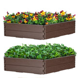 NNECW Raised Garden Bed with 2 Configurations of Rectangular and Hexagon