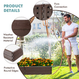 NNECW Raised Garden Bed with 2 Configurations of Rectangular and Hexagon