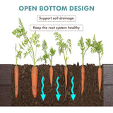 NNECW Raised Garden Bed with 2 Configurations of Rectangular and Hexagon