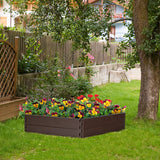 NNECW Raised Garden Bed with 2 Configurations of Rectangular and Hexagon