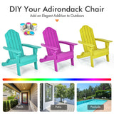 NNECW Folding Adirondack Chair with Cup Holder for Outdoor-Green