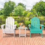 NNECW Folding Adirondack Chair with Cup Holder for Outdoor-Green