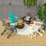 NNECW Folding Adirondack Chair with Cup Holder for Outdoor-Green