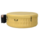 NNECW Yellow Inflatable Hot Tub Spa with Pool Cover for Indoor and Outdoor Use