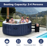 NNECW Blue Inflatable Hot Tub Spa with Pool Cover for Indoor and Outdoor Use