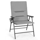 NNECW Portable Padded Folding Chair for Camping & Dining & Beach