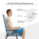 NNECW Portable Padded Folding Chair for Camping & Dining & Beach