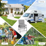 NNECW Portable Padded Folding Chair for Camping & Dining & Beach