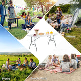 NNECW 180cm Portable Folding Camping Table with 150kg Load Capacity