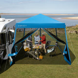 NNECW Instant Pop-up Height-Adjustable Canopy for Patio Camp Beach-Blue