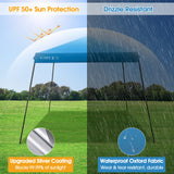NNECW Instant Pop-up Height-Adjustable Canopy for Patio Camp Beach-Blue