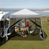 NNECW Instant Pop-up Height-Adjustable Canopy for Patio Camp Beach-Grey