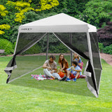 NNECW Instant Pop-up Height-Adjustable Canopy for Patio Camp Beach-Grey