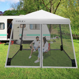 NNECW Instant Pop-up Height-Adjustable Canopy for Patio Camp Beach-Grey