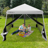 NNECW Instant Pop-up Height-Adjustable Canopy for Patio Camp Beach-Grey