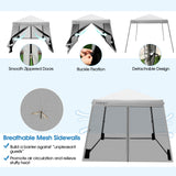 NNECW Instant Pop-up Height-Adjustable Canopy for Patio Camp Beach-Grey