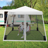 NNECW Instant Pop-up Height-Adjustable Canopy for Patio Camp Beach-White