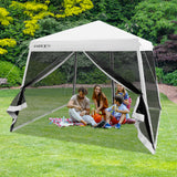 NNECW Instant Pop-up Height-Adjustable Canopy for Patio Camp Beach-White