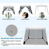 NNECW Instant Pop-up Height-Adjustable Canopy for Patio Camp Beach-White