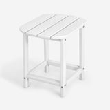 NNECW Outdoor Side Table with Weather-resistant PE Material for Patio