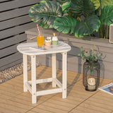 NNECW Outdoor Side Table with Weather-resistant PE Material for Patio