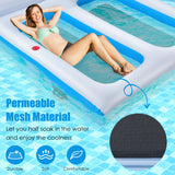 NNECW Inflatable Floating Island with Built-in Cup Holders for Lakes
