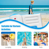 NNECW Inflatable Floating Island with Built-in Cup Holders for Lakes