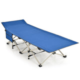 NNECW Foldable Camping Cot with Carry Bag for Camp &amp Beach &amp Home &amp Office-Blue