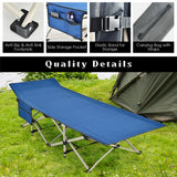 NNECW Foldable Camping Cot with Carry Bag for Camp &amp Beach &amp Home &amp Office-Blue