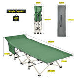 NNECW Foldable Camping Cot with Carry Bag for Camp &amp Beach &amp Home &amp Office-Green