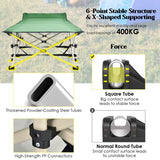 NNECW Foldable Camping Cot with Carry Bag for Camp &amp Beach &amp Home &amp Office-Green