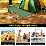 NNECW Foldable Camping Cot with Carry Bag for Camp &amp Beach &amp Home &amp Office-Green