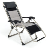 NNECW Folding Padded Zero Gravity Chair for Camping &amp Poolside &amp Backyard-1 piece