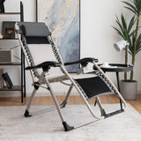 NNECW Folding Padded Zero Gravity Chair for Camping &amp Poolside &amp Backyard-2 pieces
