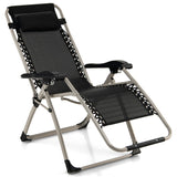 NNECW Folding Zero Gravity Lounge Chair with Removable Headrest