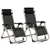 NNECW Folding Zero Gravity Lounge Chair with Removable Headrest