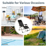 NNECW Folding Zero Gravity Lounge Chair with Removable Headrest