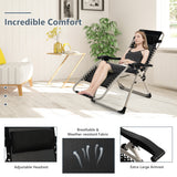 NNECW Folding Zero Gravity Lounge Chair with Removable Headrest