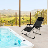 NNECW Folding Zero Gravity Lounge Chair with Removable Headrest