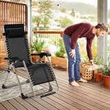 NNECW Folding Zero Gravity Lounge Chair with Removable Headrest