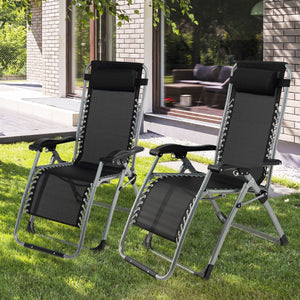 NNECW Zero Gravity Recliner Chair with Removable Pillow for Backyard