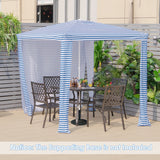 NNECW Foldable and Portable Beach Canopy with Sun Protection for Beach and Patio-Blue