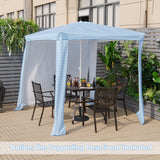 NNECW Foldable and Portable Beach Canopy with Sun Protection for Beach and Patio-Navy